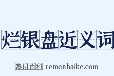 烂银盘近义词是什么意思的图片